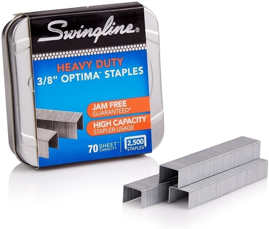 Swingline Optima High Capacity Staples, 3/8" Leg, 2,500/Box (S7035550A)