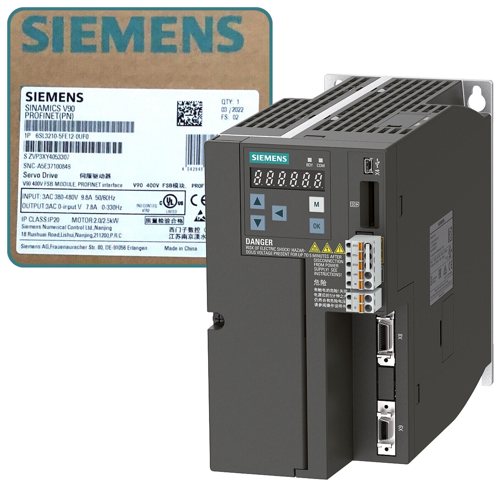 NEW SIEMENS 6SL3210-5FE12-0UF0 Servo Drive