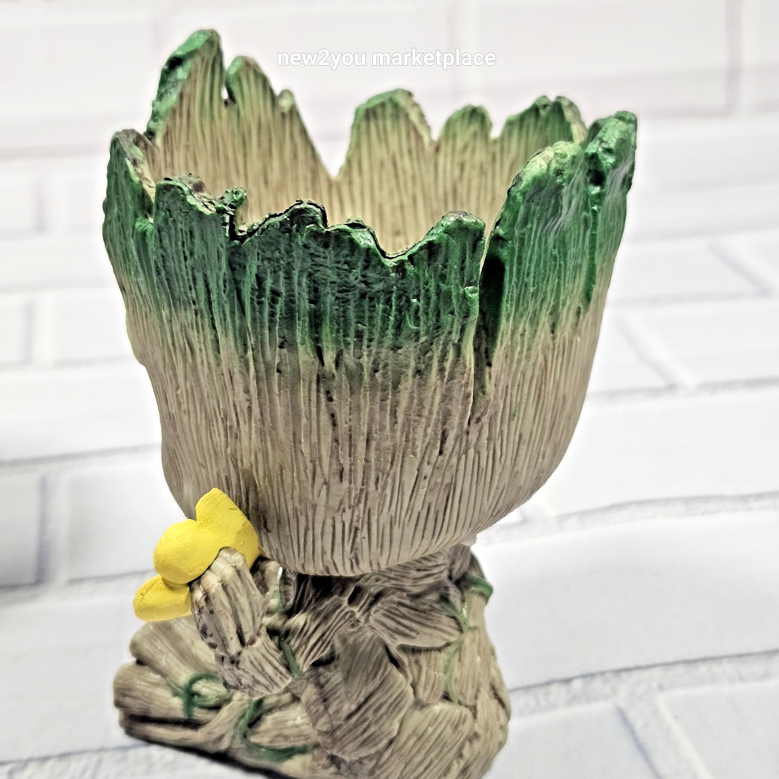 2 Baby Groot Flowerpots 5.5" Tall, Used As A Pen Holder Also succulents