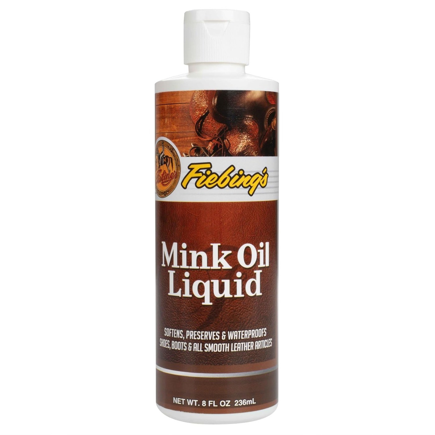 Fiebing's Liquid Mink Oil for Leather Boots (8 fl oz) Leather Cleaner &