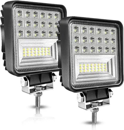 LED Tractor Work Light, 2Pcs 4 Inch 126W Led Light Pod 12V 24V  Color: Black 2