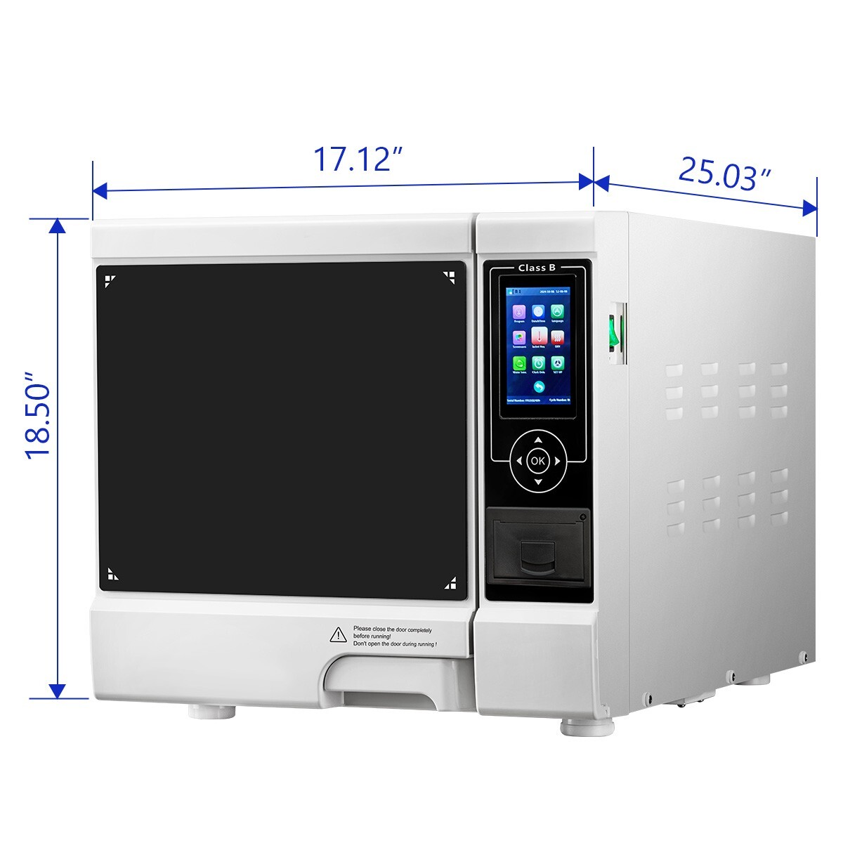 22L Class B Dental Autoclave Steam Sterilizer Vacuum Sterilization with Printer