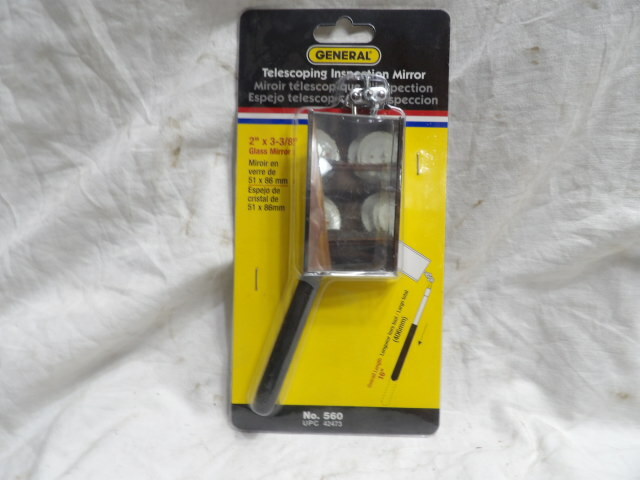General Telescoping Inspection Mirror #560 2" x 3-3/8" Glass Mirror