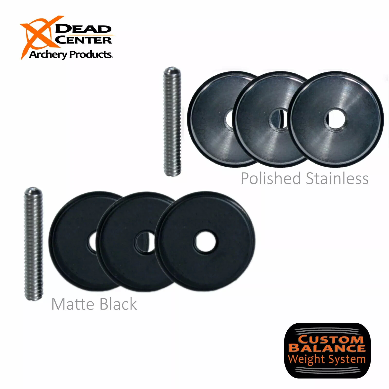 Dead Center Archery Products Stainless 1 oz. Weight Set 3 per pk. - POLISHED!!