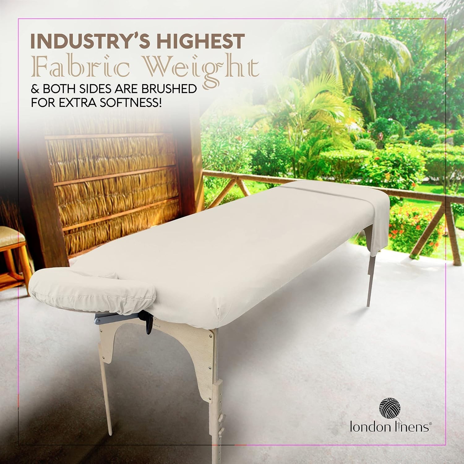 3-Piece Soft Double-Brushed Microfiber Massage Table Sheets - Easy Maintenance