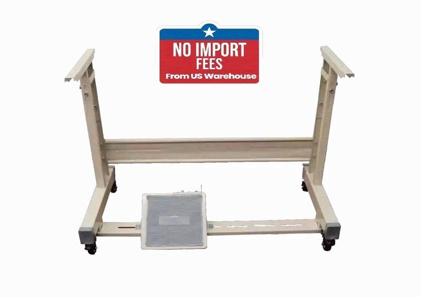 Adjustable T-Leg W/Locking Caster Wheels Table Frame Assembly For Sewing Machine