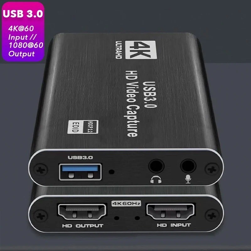 4K Audio Video Capture Card USB 3.0 HDMI Video Capture for Switch PS4 PS5 OBS PC