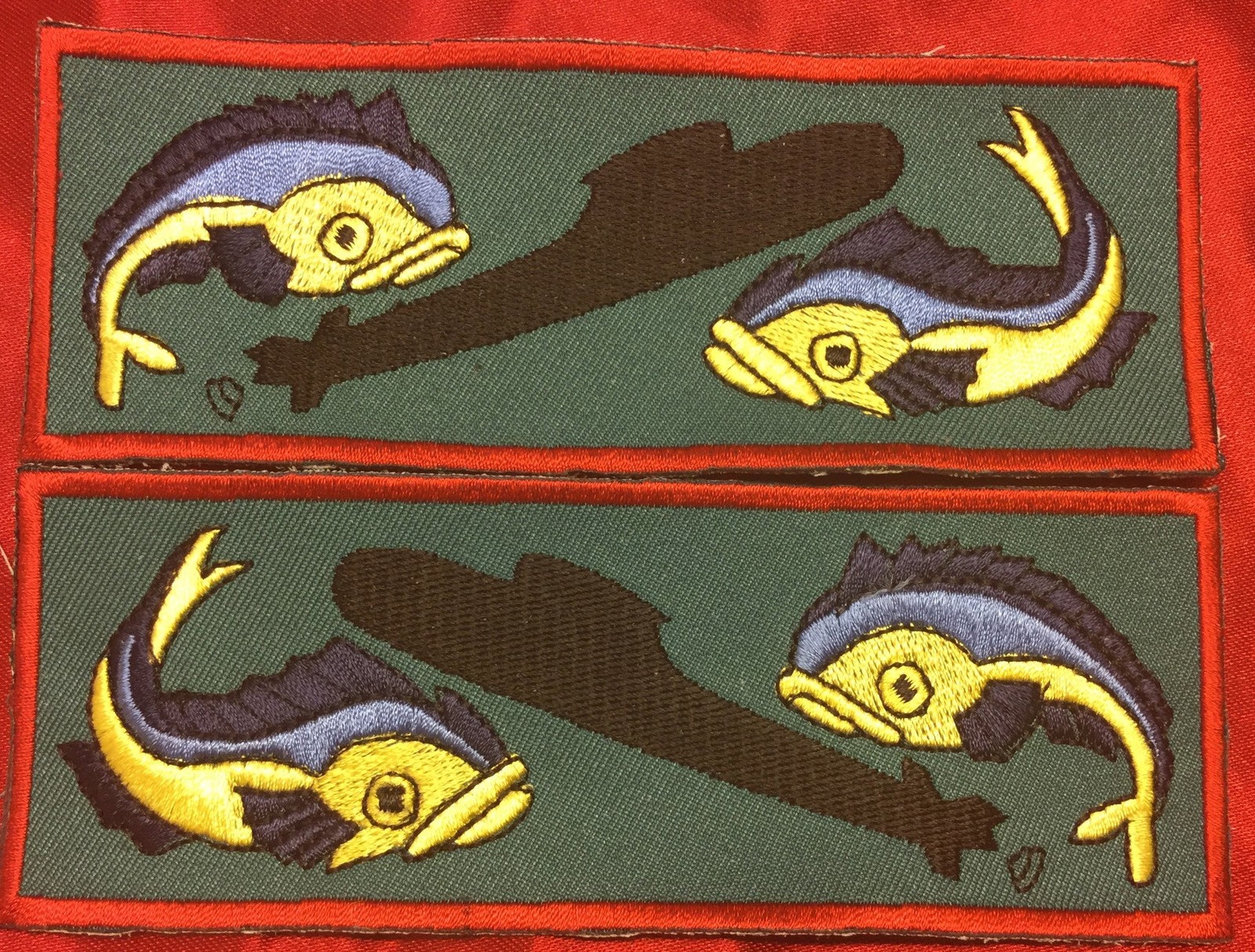 SUBMARINE AND KOI FISH LIBERTY CUFF SET.