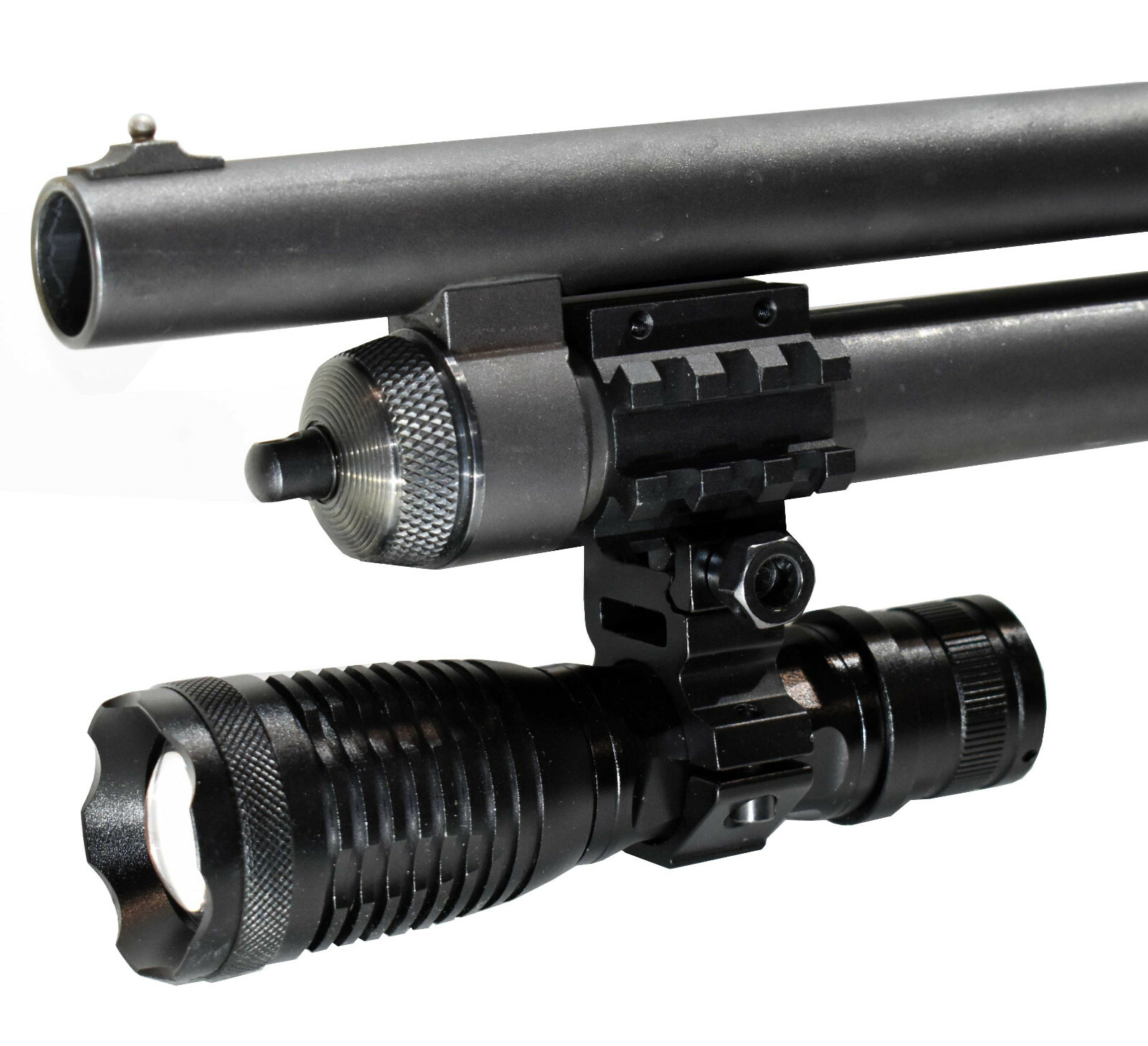 TRINITY 1500 Lumen Flashlight with Magazine Tube Mount for Mossberg 500 Maverick