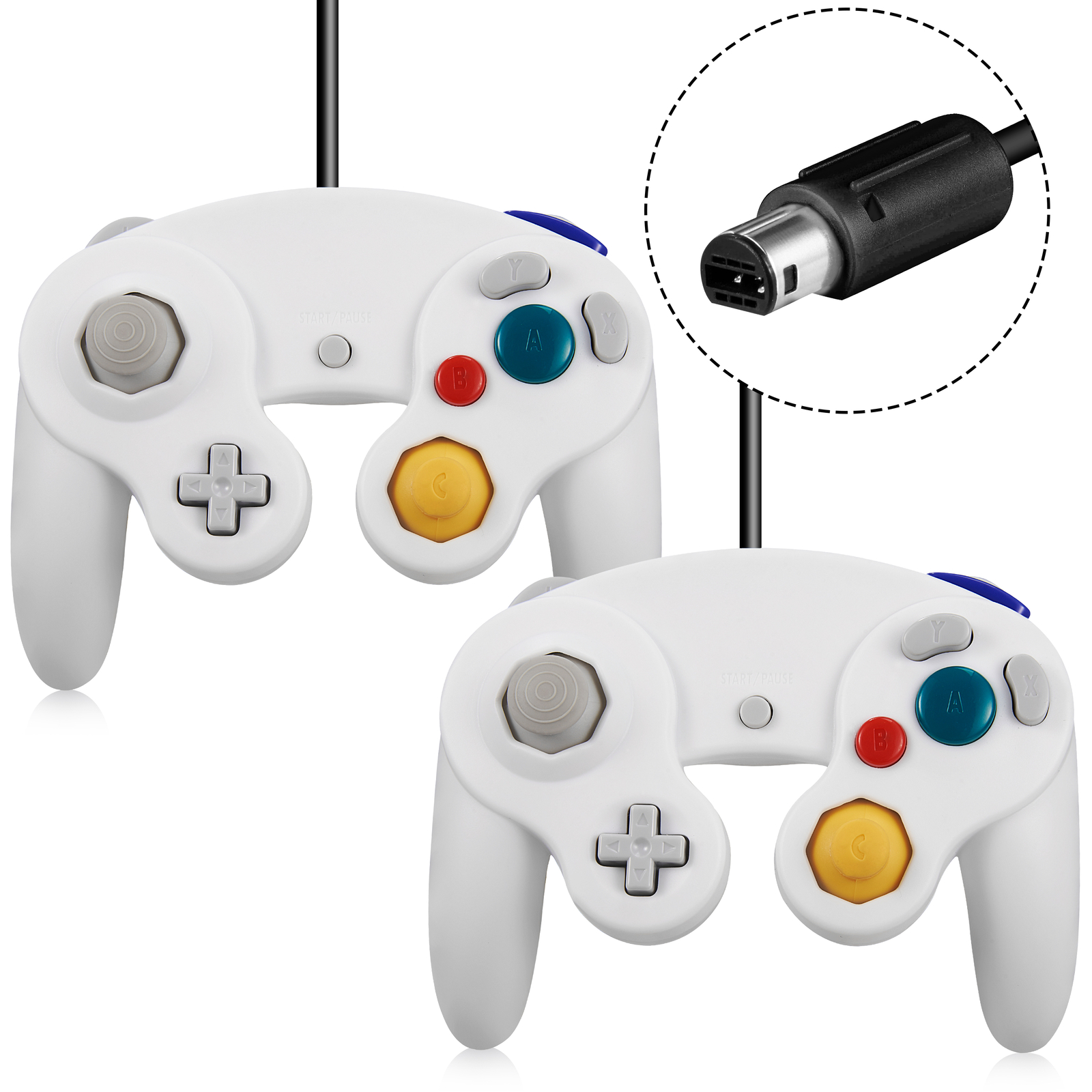 1/2 Classic Smash Bros GameCube Controller Gamepad For Nintendo NGC Gamecube