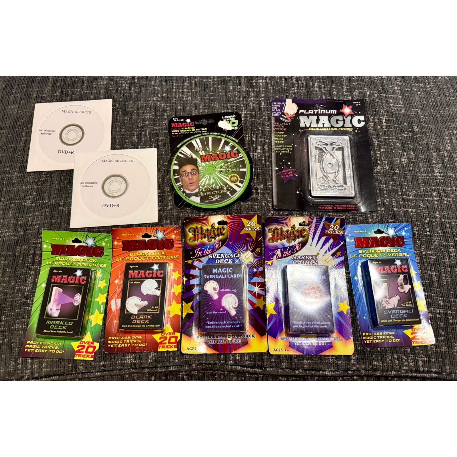 Fantasma Magic Trick Bundle Set Multicolor New Card Decks DVD