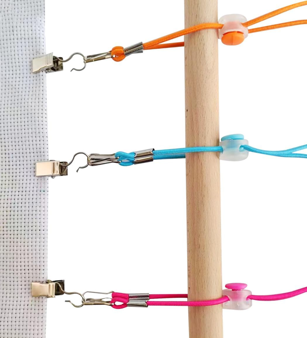 24Pc Cross Stitch Side Clips - Cross-Stitch Fabric Holders, High Elasticity Embr