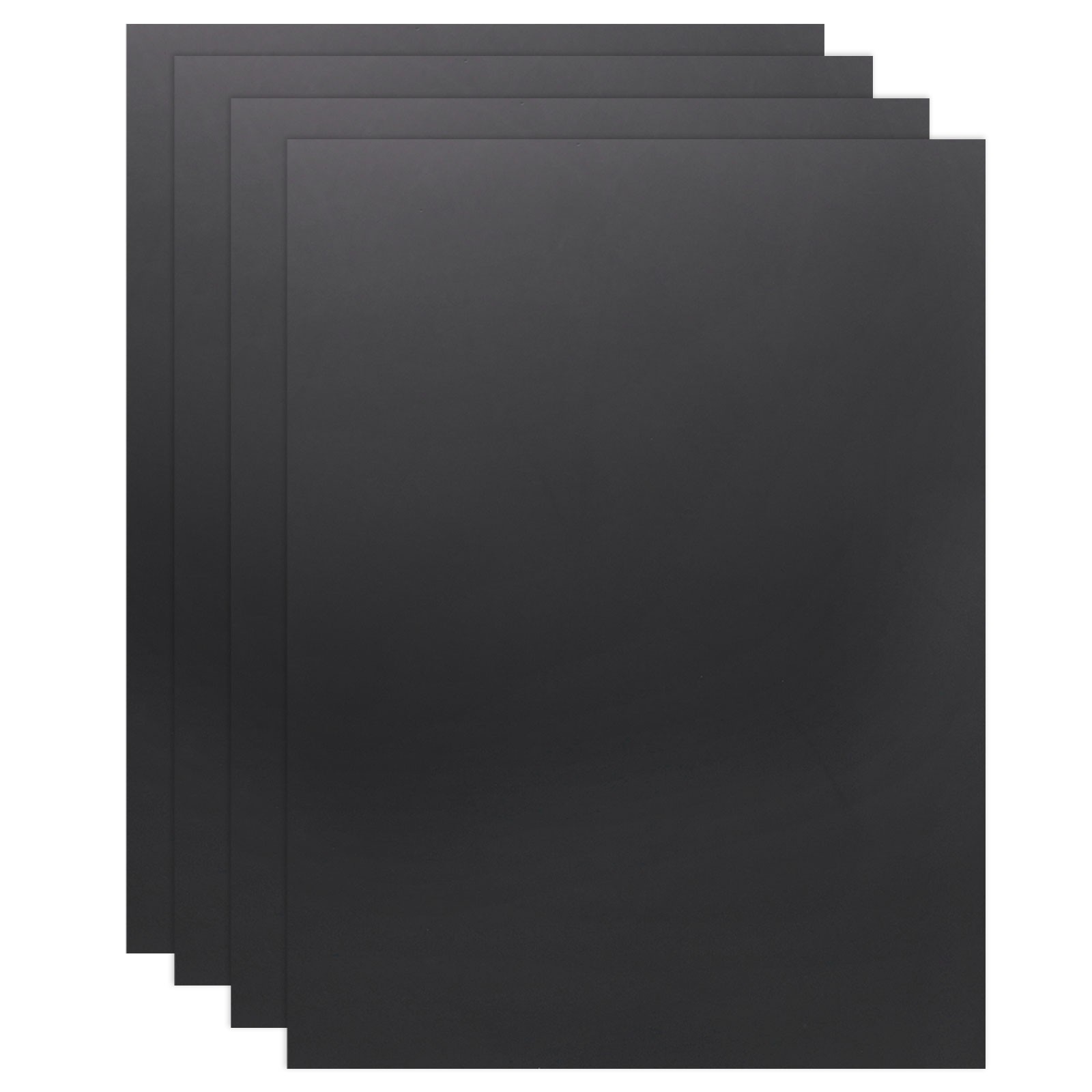 4 Pack ABS Plastic Sheet, 0.02" Thick 12"x16" Flexible Hard Plastic Sheet, Black