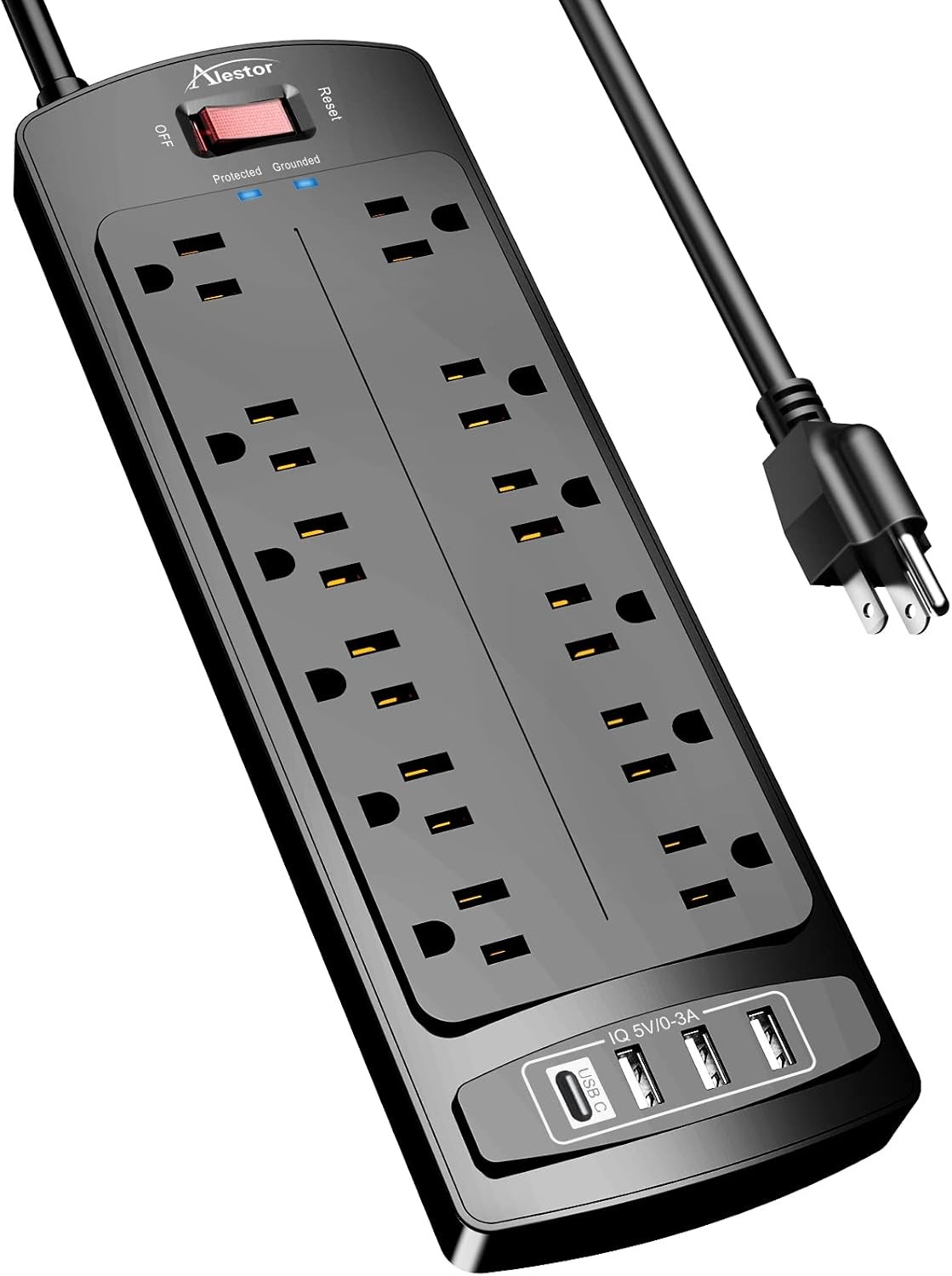 Surge Protector Power Strip with USB Ports