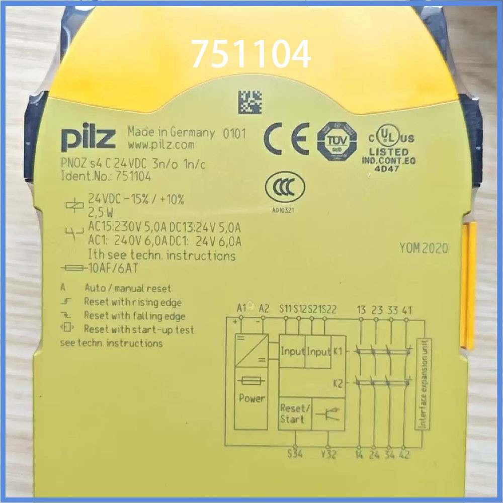 New In Box 751104 750104 751105 751111 24VDC Safety Relay PILZ Fully Tested