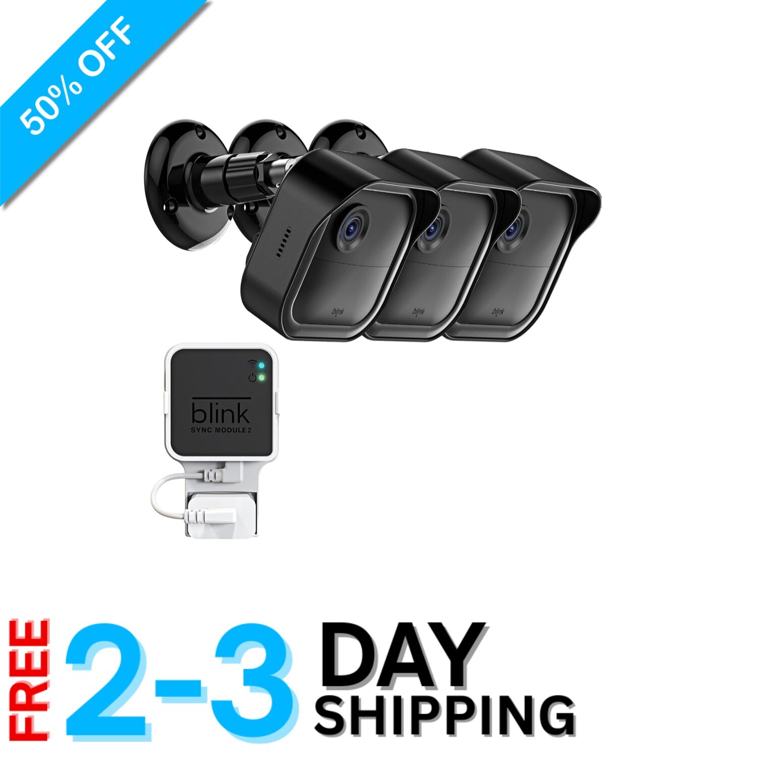 Blink Outdoor Camera Mounts - 3 Weatherproof Housing Units with 360° Rotation