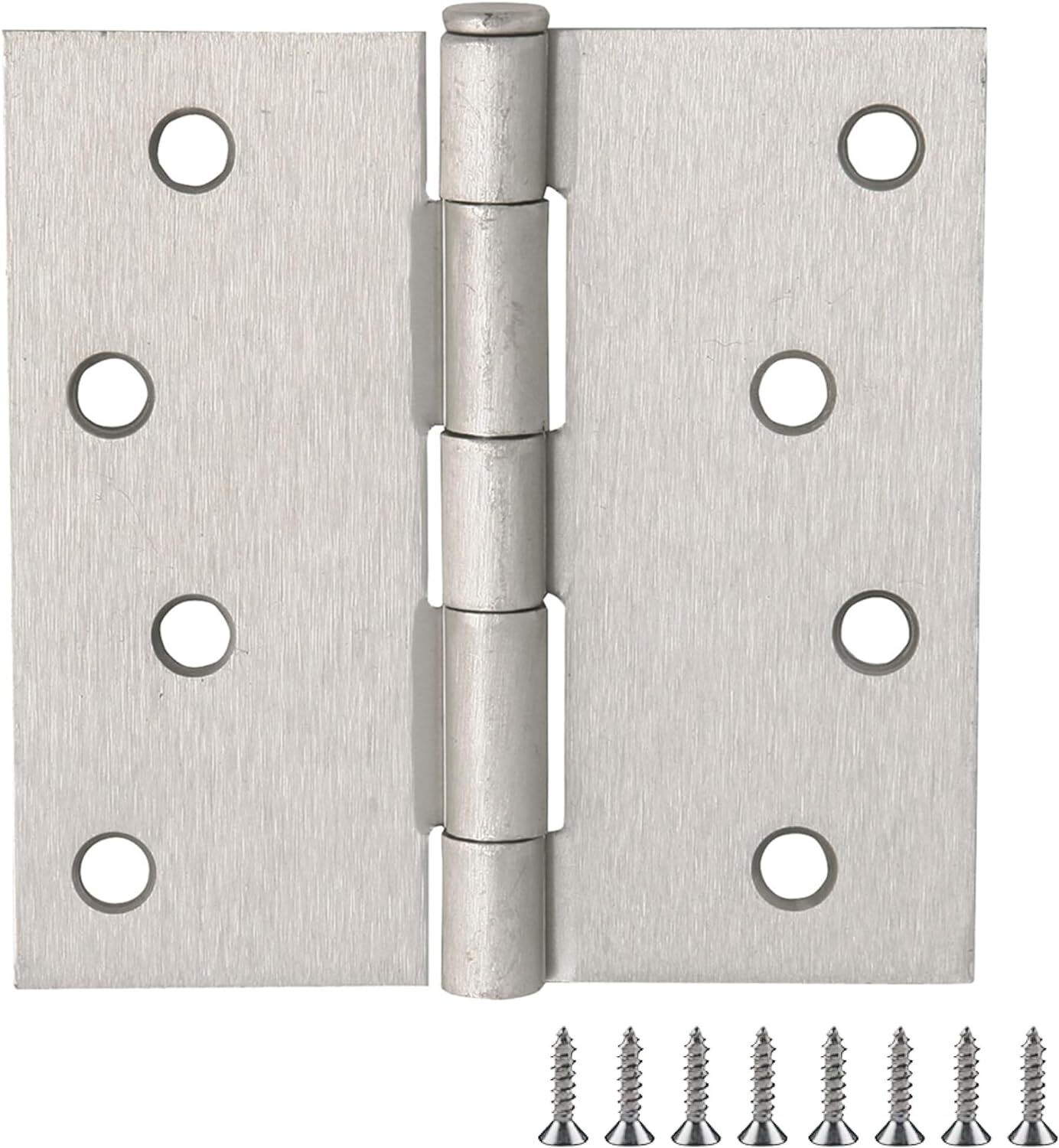 Design House 181651 3-Pack Hinge 4", Satin Nickel