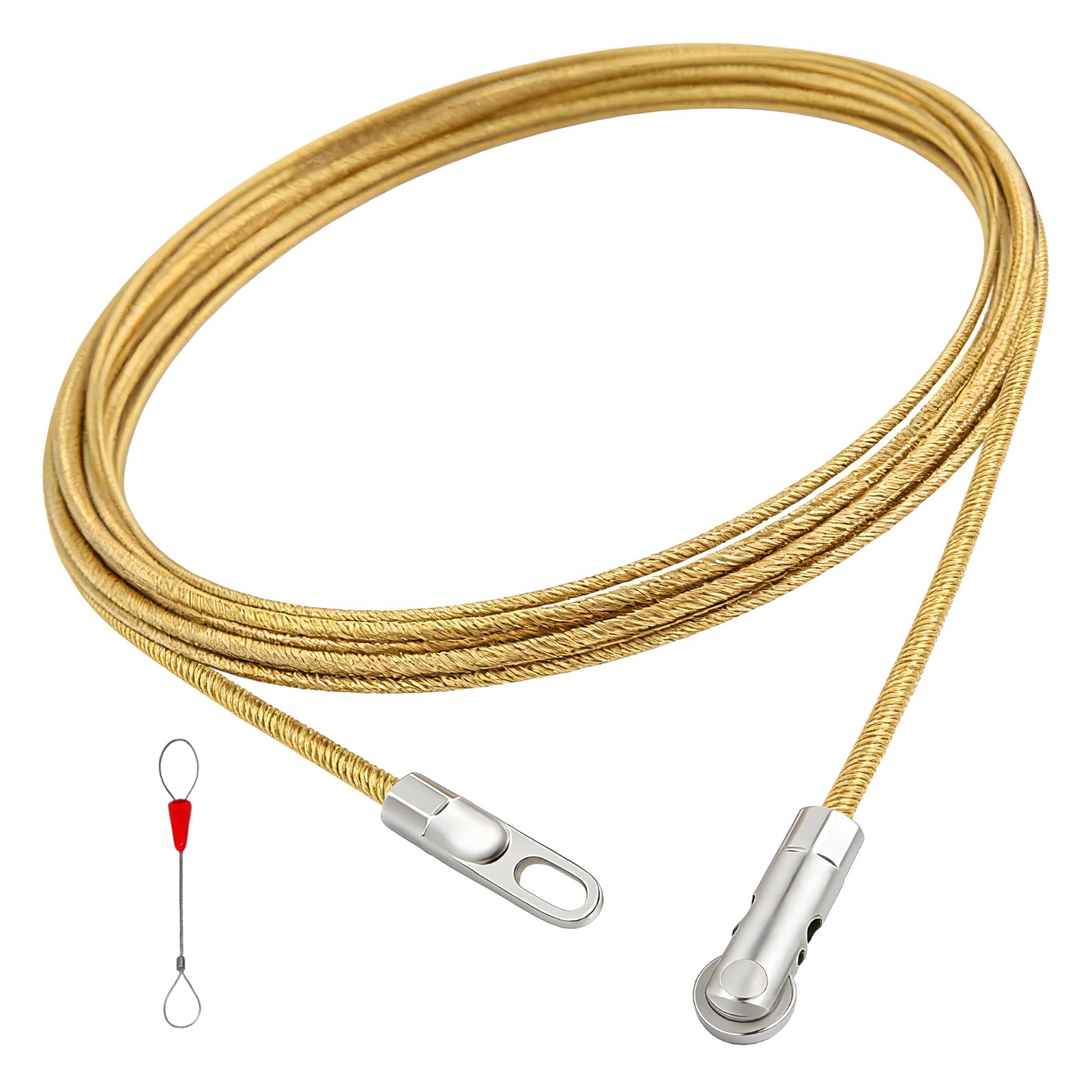 Electrical Fish Tape Wire Puller,16.4FT Steel Wire Snake for Running Wire, Wi...