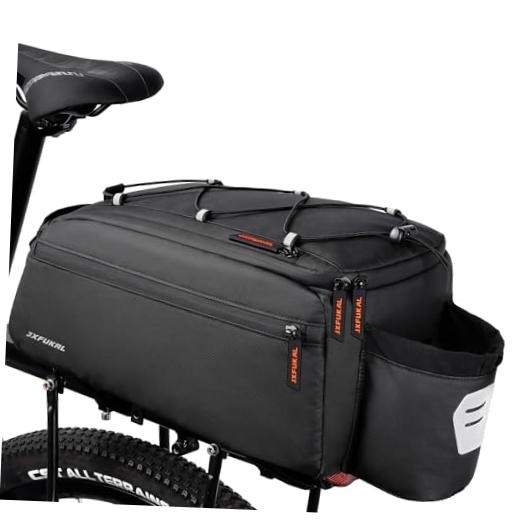 Bike Bags for Bicycle Rear rack, 13L Supportive Bike Rack Bag Built-in Rigid