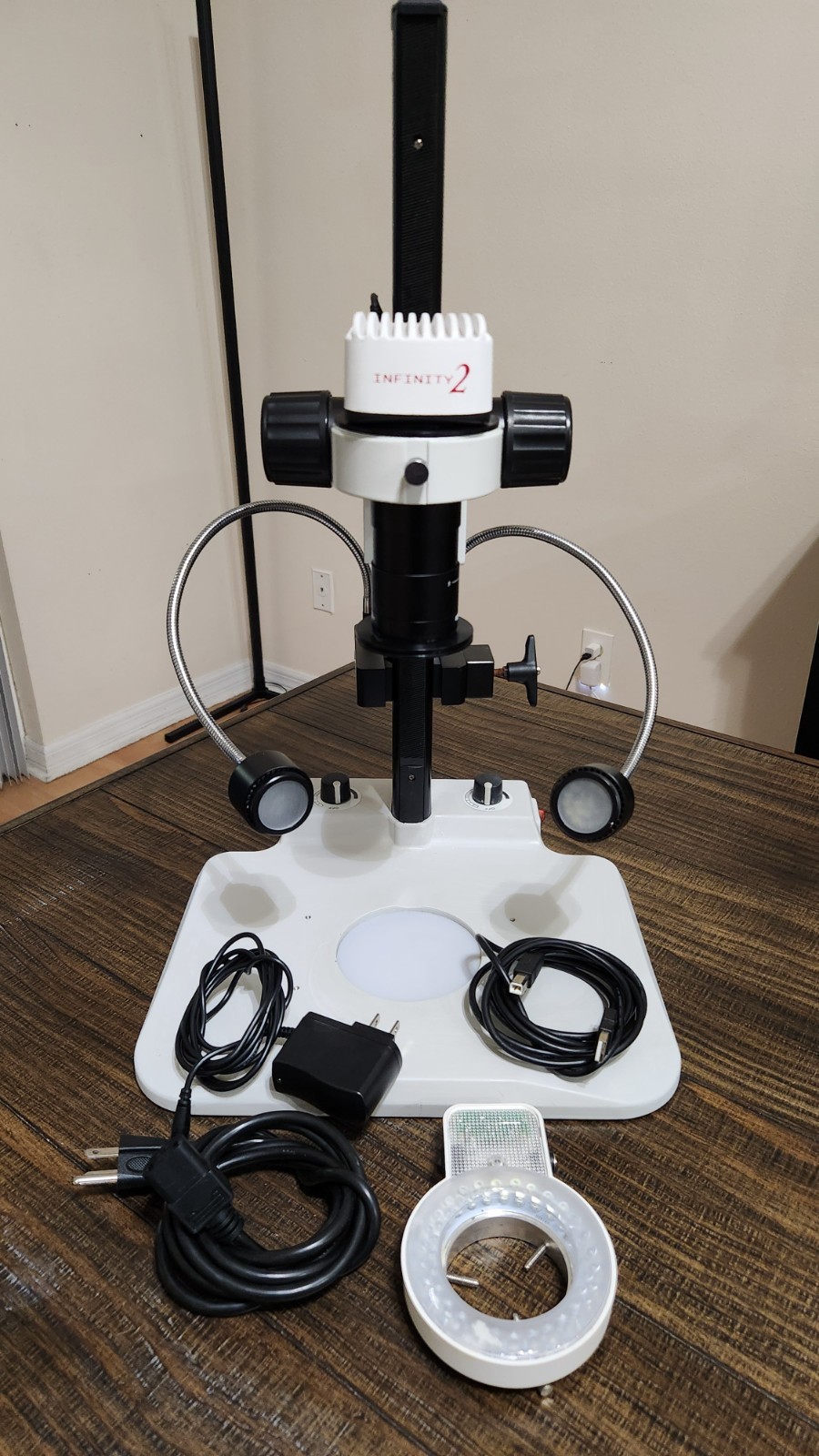Lumenera INFINITY2-1C 1.4MP CCD Microscope Camera + Computar Zoom + Stand Kit