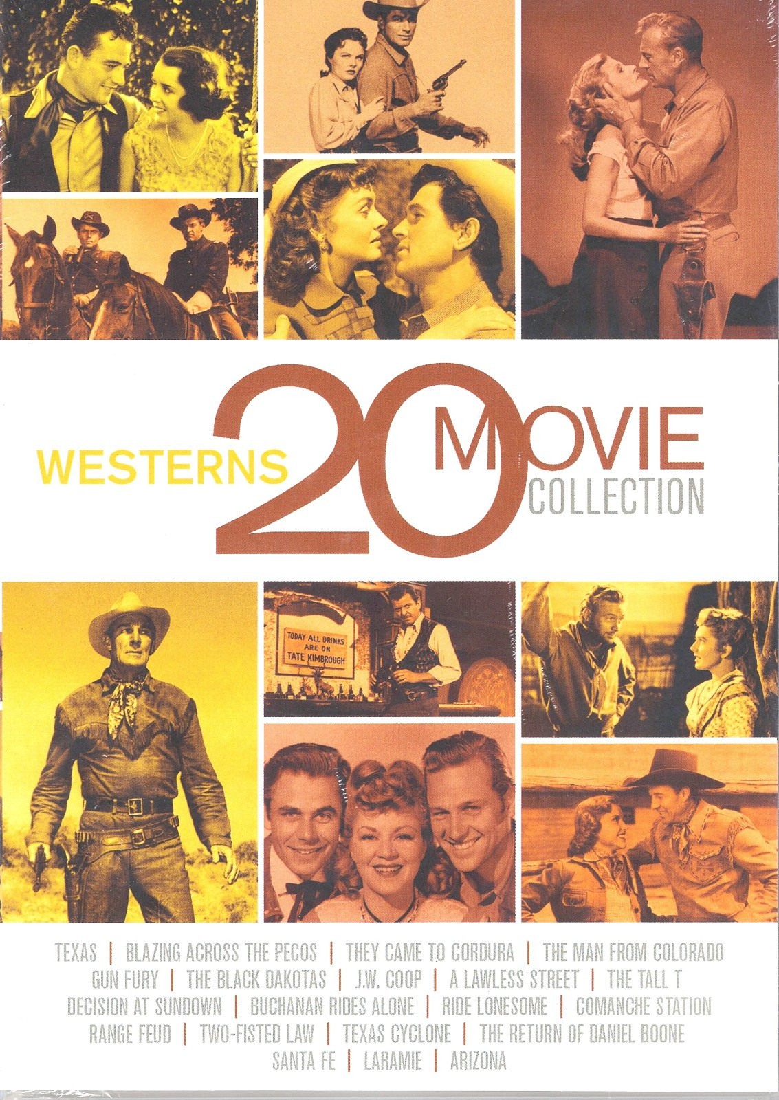 Westerns: 20 Movie Collection (6-disc DVD set) NEW