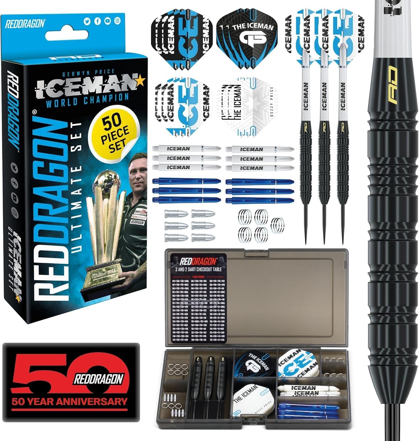 Dart Game Enhancer - 50-Piece Set with Iceman Design & Customization Options