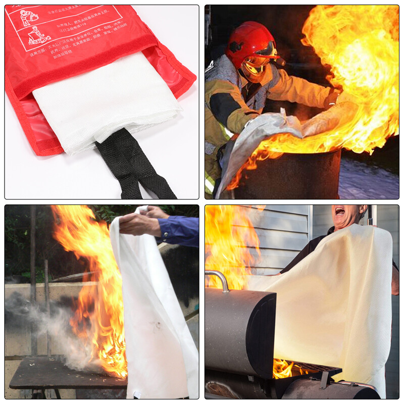 Large Prepared Emergency Fire Blanket Fireproof for Home Car Kitchen 47”x47” USA