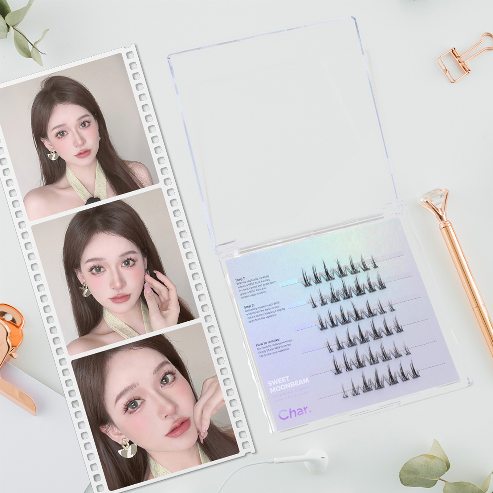 Eye Lashes - Sweet Moonbeam by Char Cosmetics for Women - 42 Pc Eyelashes