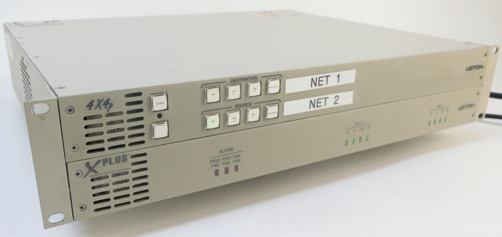 Leitch FR-X+2RU-2AC-P 4x4P, X Plus Modular Routing Switcher 4 x AVS 4x4+ modules