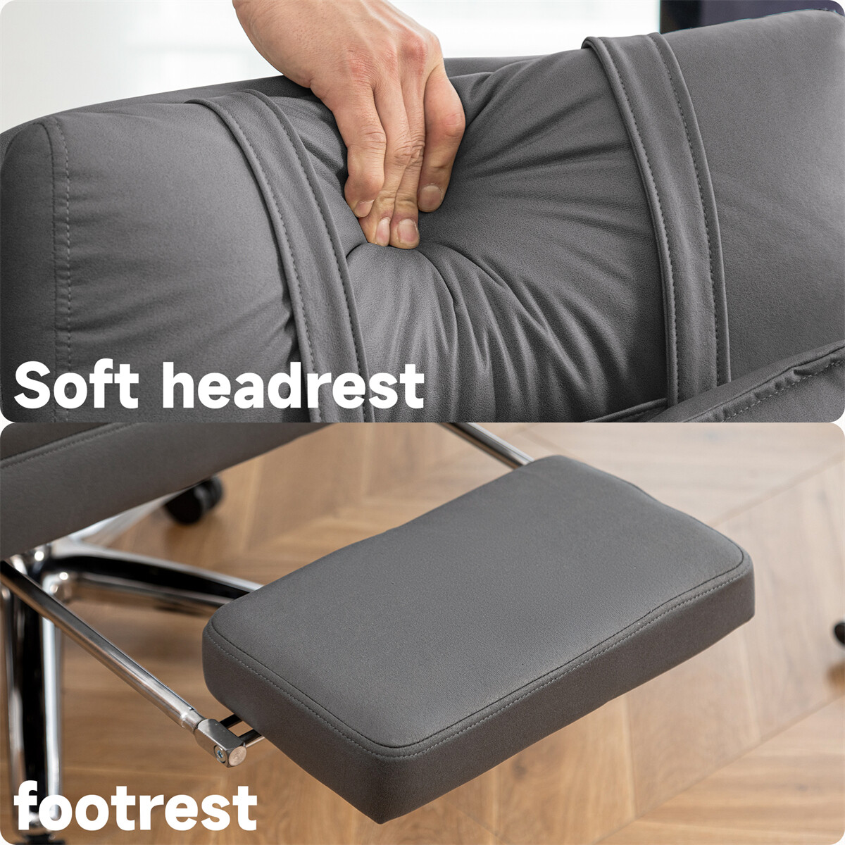 Swivel Ergonomic Office Chair Technology Leather High Back Office Chair Headrest