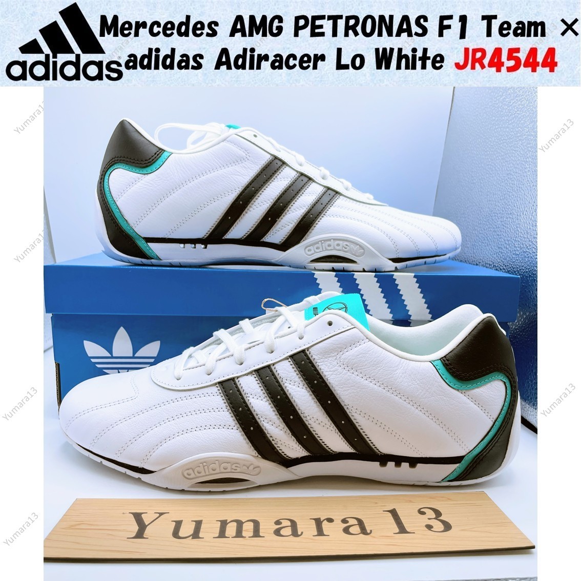 Mercedes AMG PETRONAS F1 Team × adidas Adiracer Lo White JR4544  Men's Size