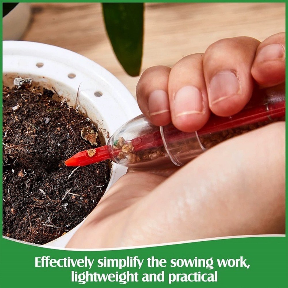 4Pcs Handheld Seed Dispenser Garden Seeder Sower for Plant Pots