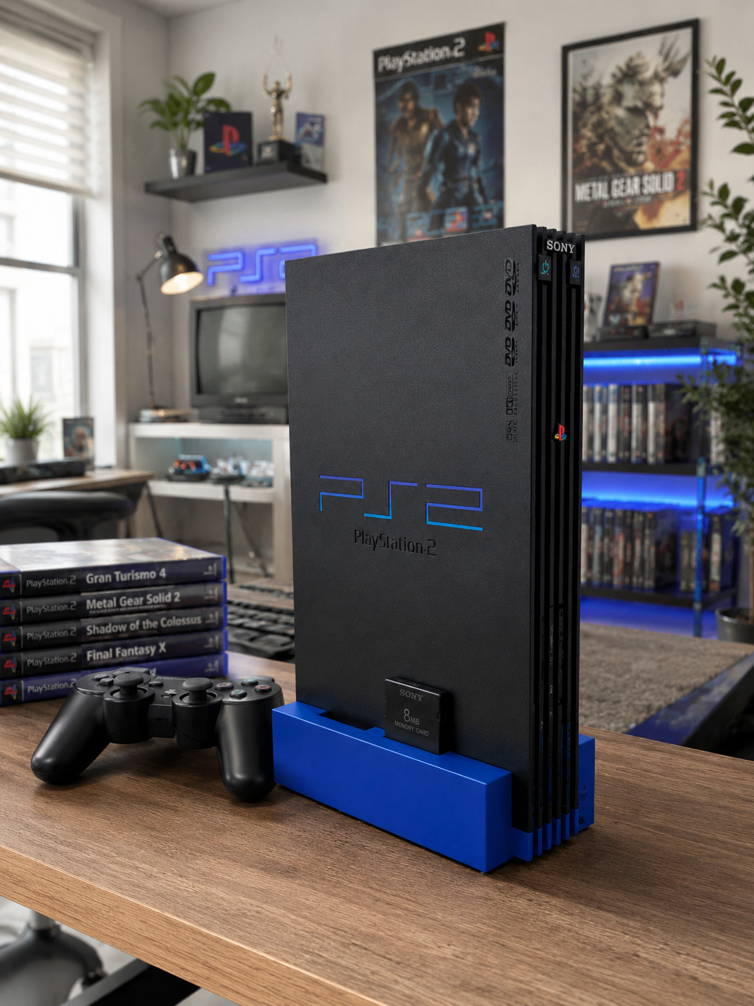 PS2 Vertical Stand | Retro Gaming Display Dock