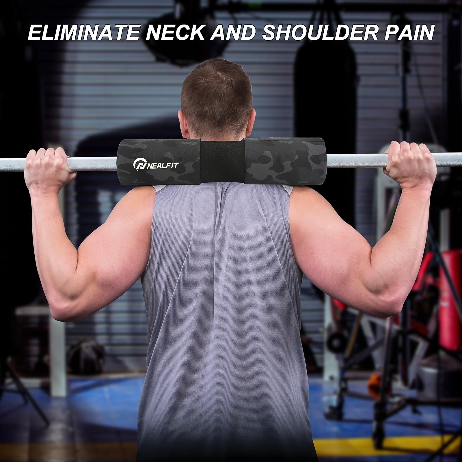 Squat Pad for Barbell, Hip Thrust, Neck Support Thick Nylon Padding