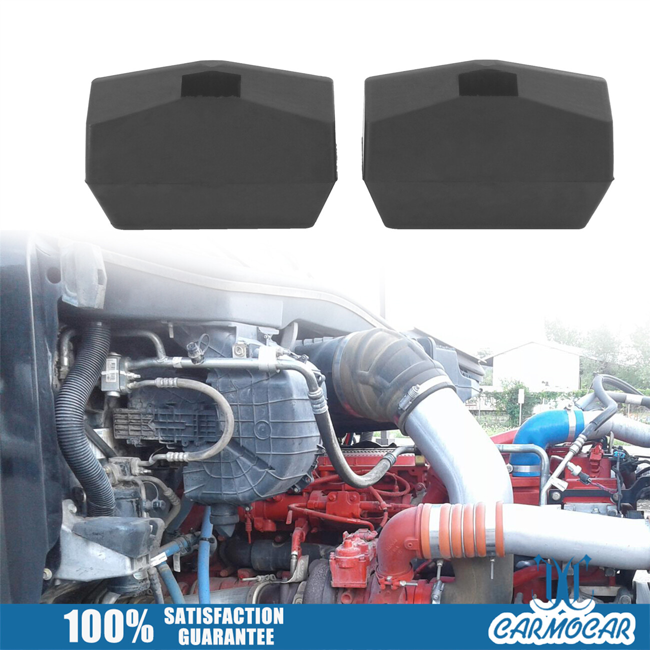 2x Hood Bumper Support L856082 M75682 Fits For Peterbilt 579 Kenworth T680 T880