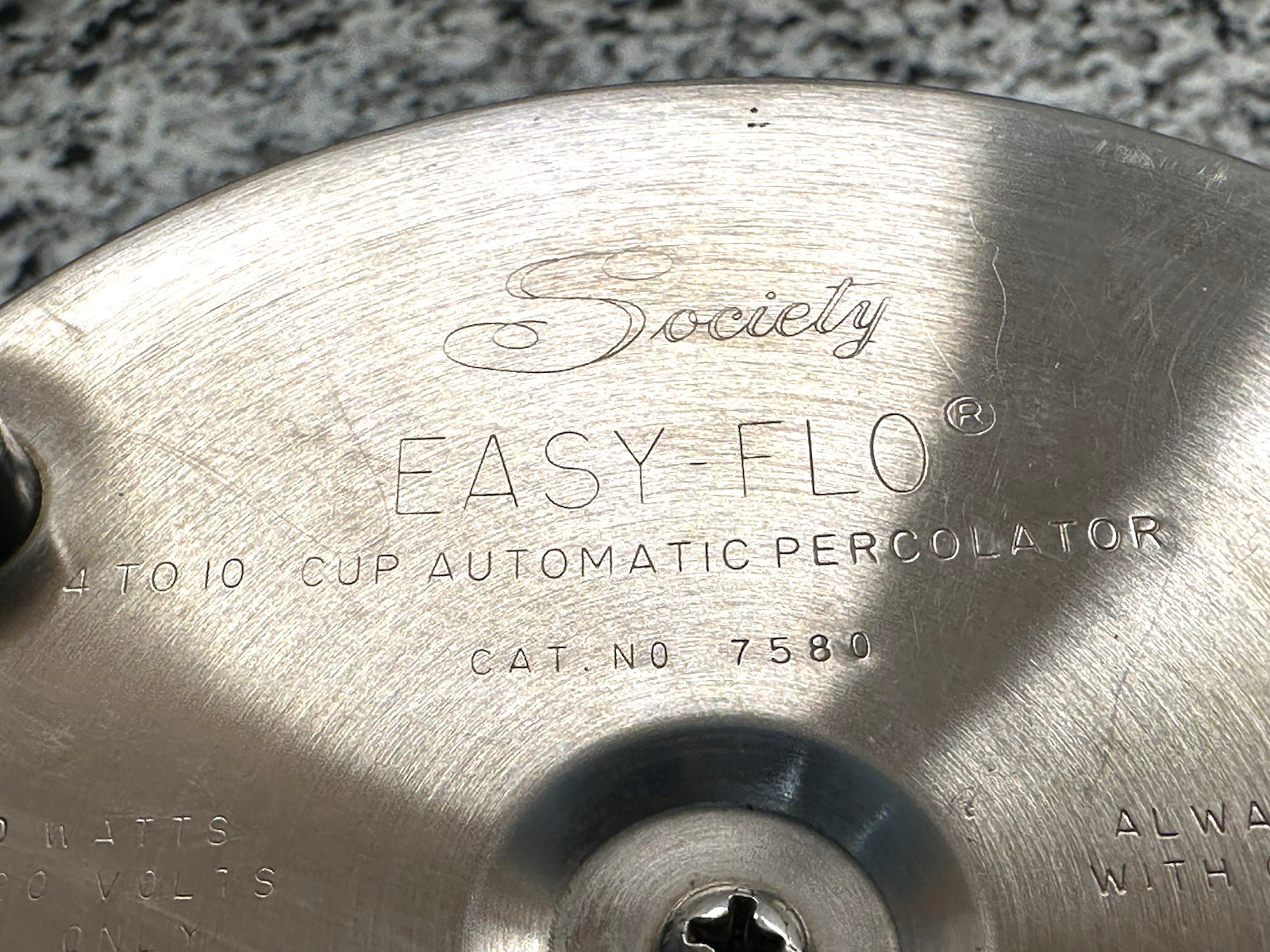Vintage MCM Society "Easy Flo" 4-10 cup Percolator Coffee Pot Beautiful! EUC