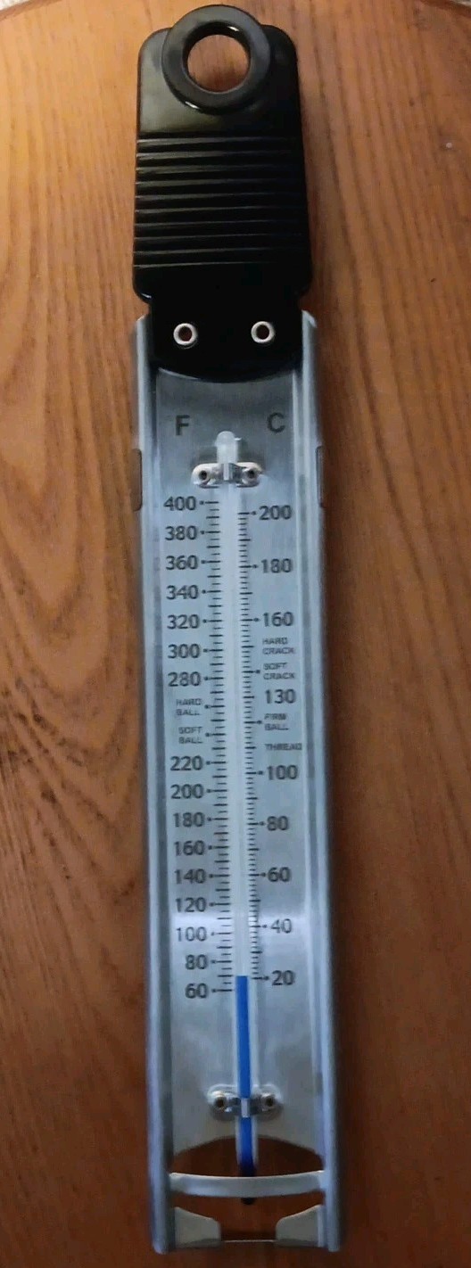Vintage  Candy/Jelly Deep Fry Thermometer Open Air Excellent Condition Desserts