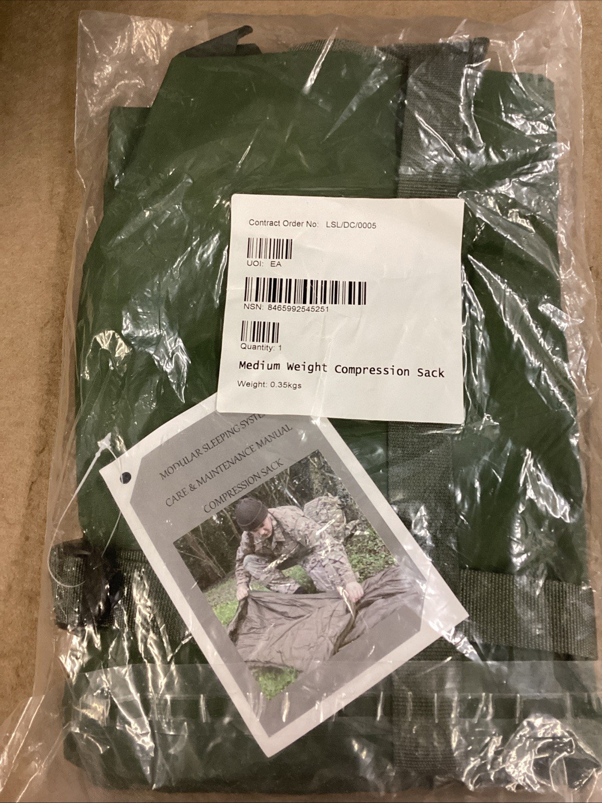 New British Forces Size Large Medium Weight Modular Sleeping Bag & Stuff sack