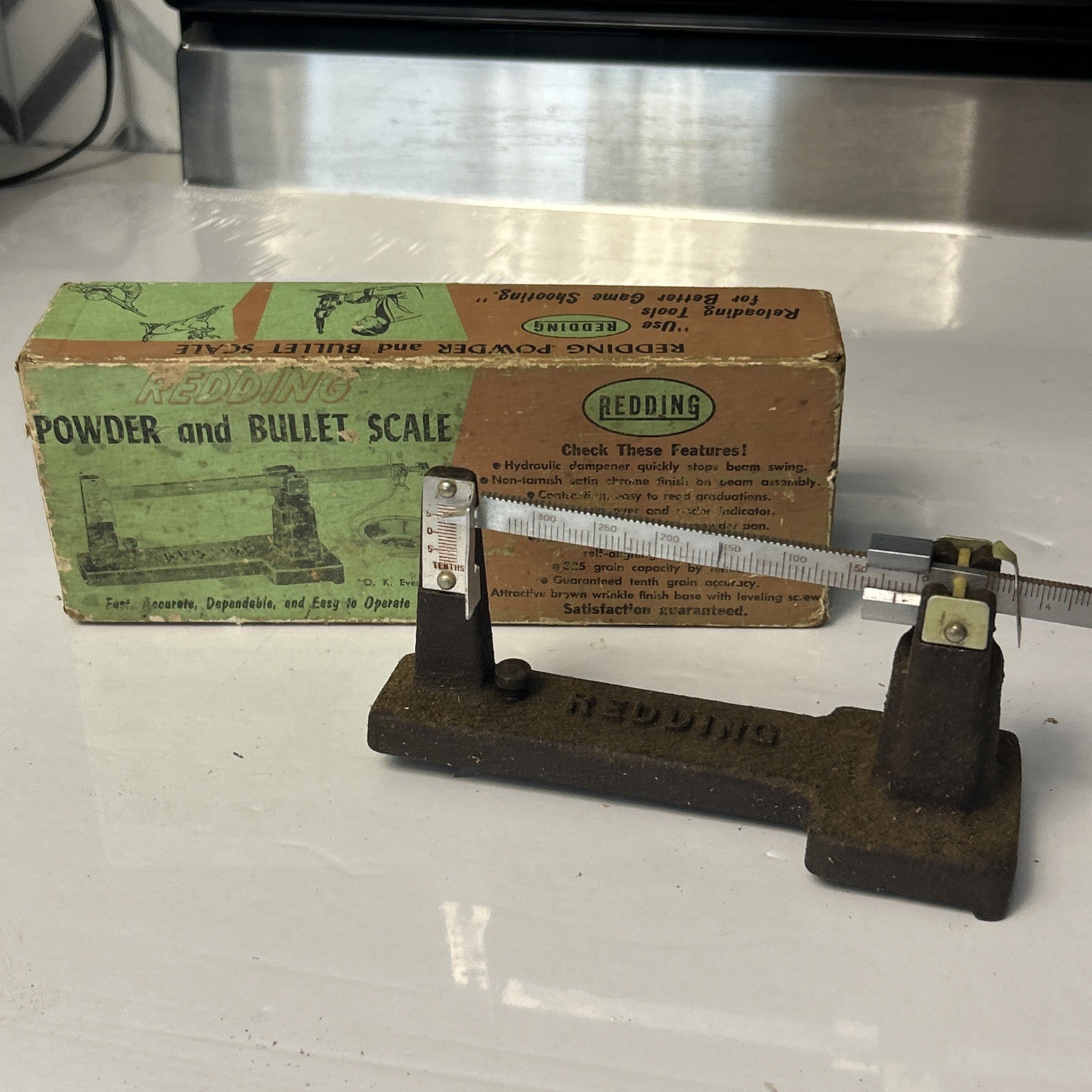 Vintage Redding Powder & Bullet Scale – Complete in Box –