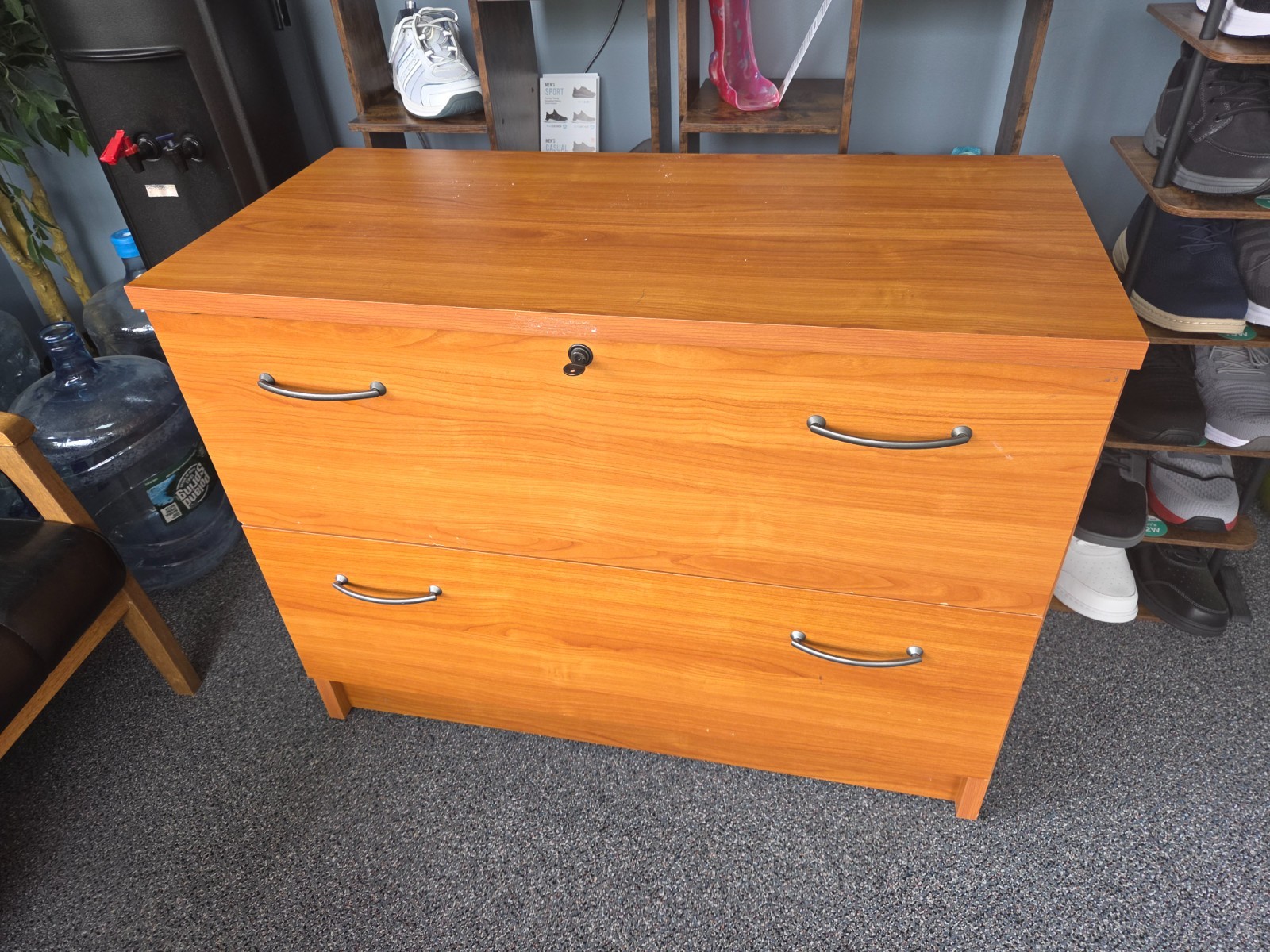 Denmark 2 Drawer Lateral File Cabinets Mahogany/Cherry Wood Finish