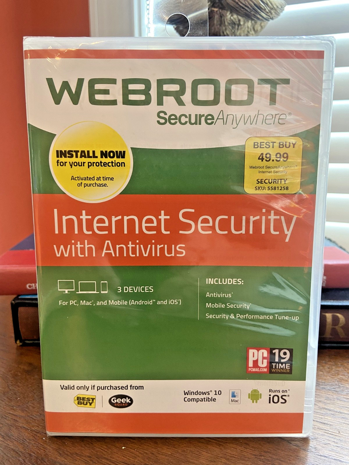 WEBROOT Secure Anywhere Internet Security Antivirus PC Mac 3 Devices, NEW SEALED