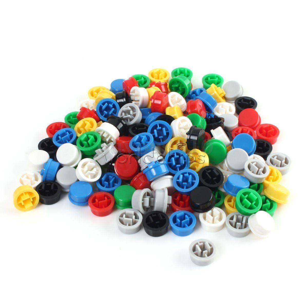 140PCS Square Mixed Color Tactile Button Caps Kit For 12×12×7.3mm Tact Switches