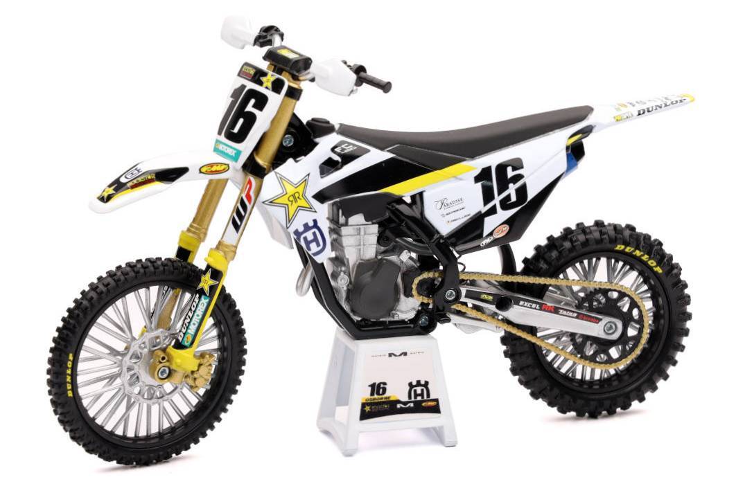 NewRay 1:12 Scale Toy Rockstar Husqvarna Team Bike 2020 Zach Osborne White