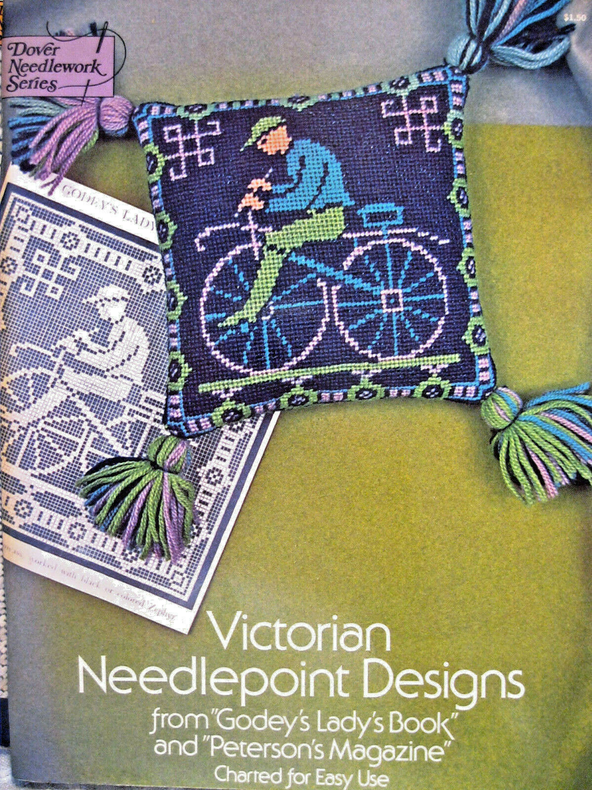 Dover VICTORIAN NEEDLEPOINT DESIGNS 1975 43 charts booklet Godey's Peterson's