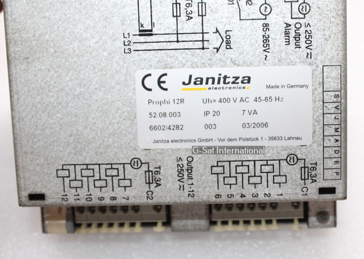 JANITZA PROPHI 12R 52.08.003 REACTIVE POWER CONTROLLER