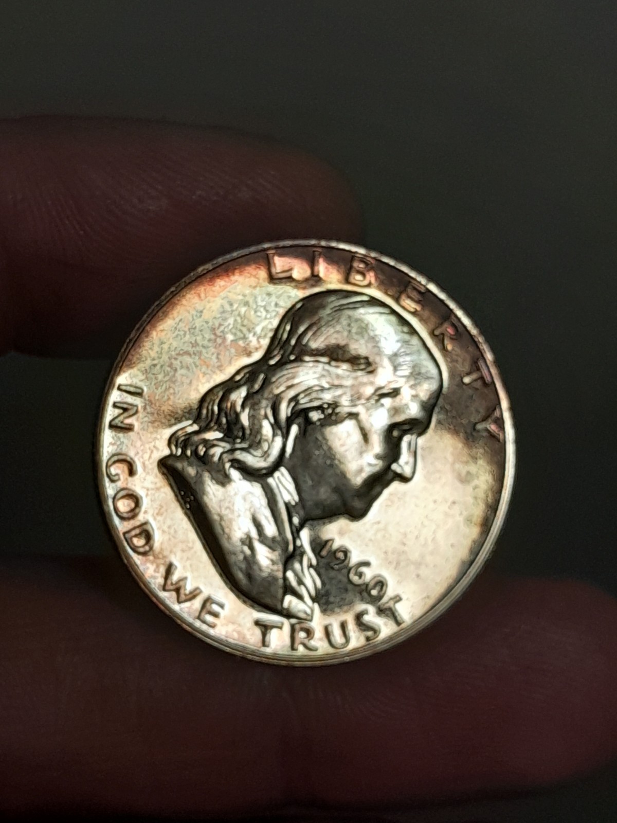 1960 Proof Franklin Half Dollar Toned