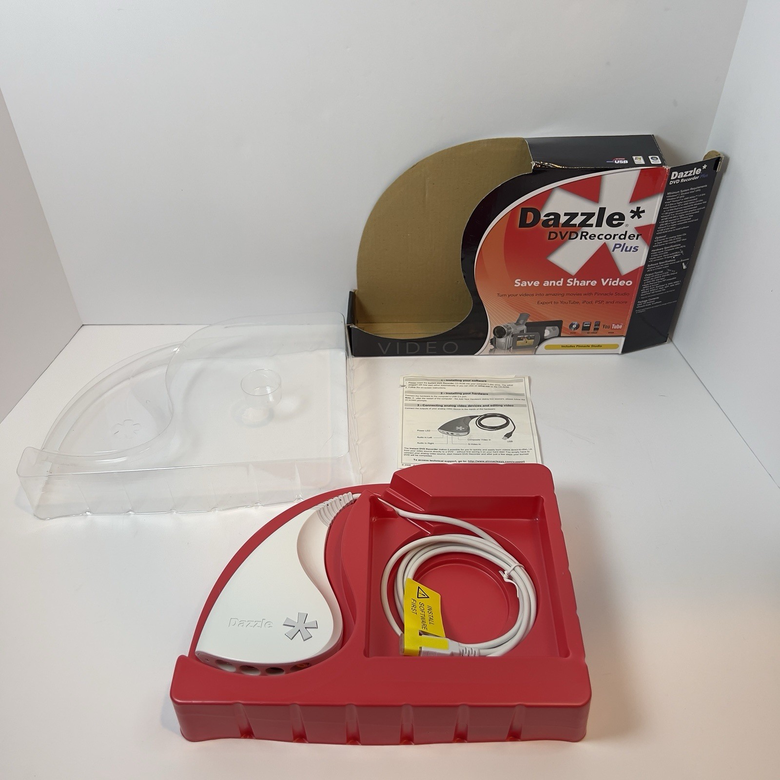 Dazzle DVD Recorder Plus Video Capture Device Open Box Untested No Software