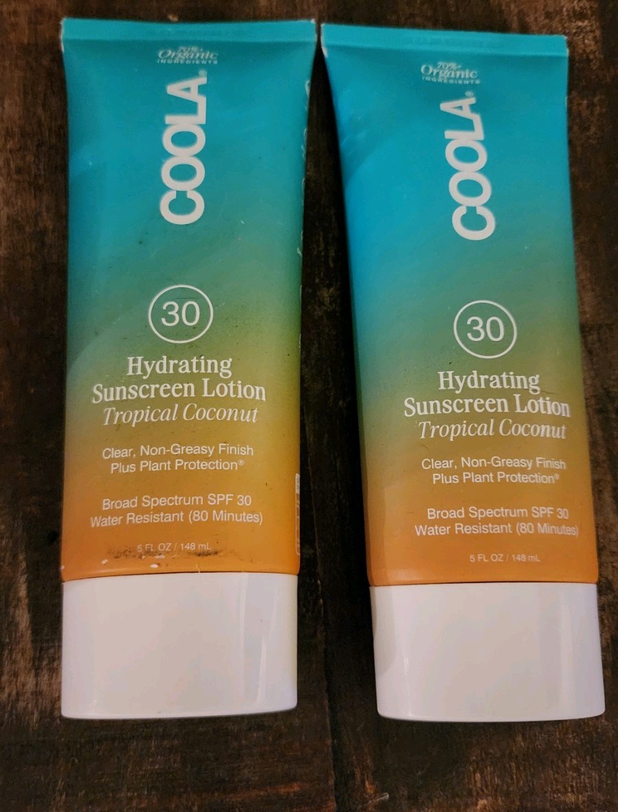 Coola Organic Sunscreen Spray SPF 30 Sunblock TROPICAL COCONUT Scent ( 2-Pack)