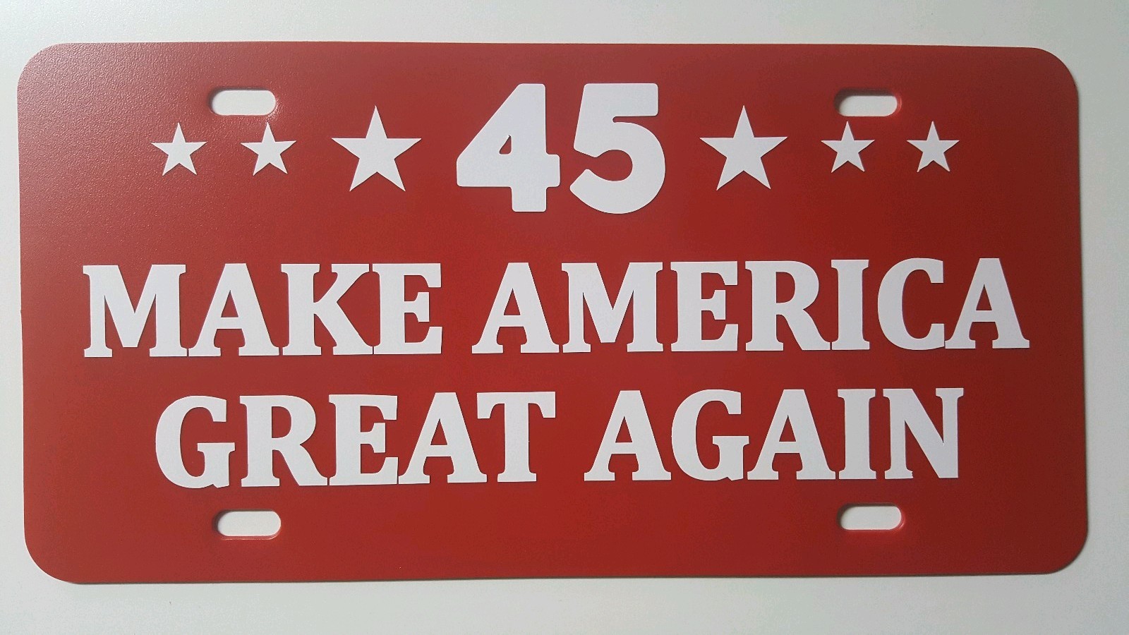 TRUMP SUPPORT 45 MAKE AMERICA GREAT AGAIN PLASTIC LICENSE PLATE 2020 DECAL MAGA