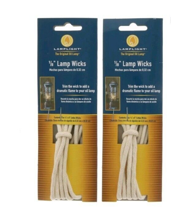 2 Packs  10pc Round Oil Lamp Cotton Wick 8" x 1/8" ✓✓✓ New